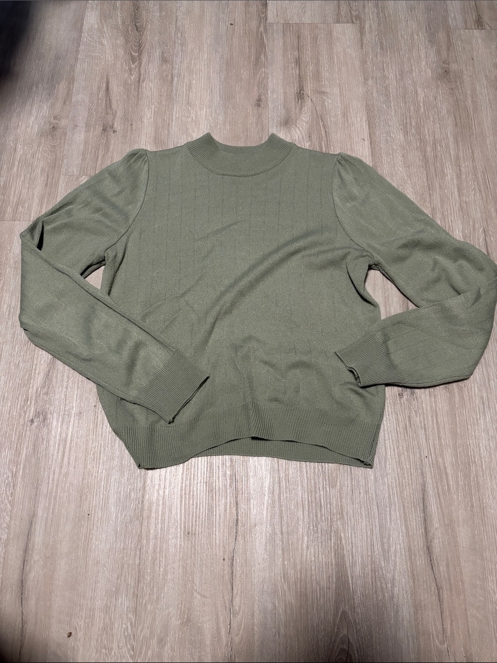 OAK + FORT Olive Green Mock Neck Sweater